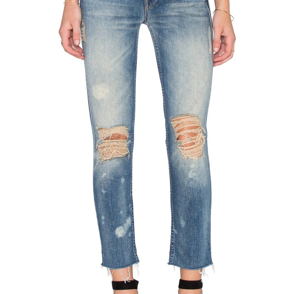 Mother denim the dropout fray reckless size 24